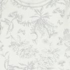 Grey & White Toile De Jouy Cotton Baby Pyjamas, 2, hi-res