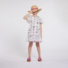 Girls White Ruffled Dress, 1, hi-res
