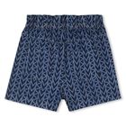 Girls Blue Logo Shorts, 1, hi-res