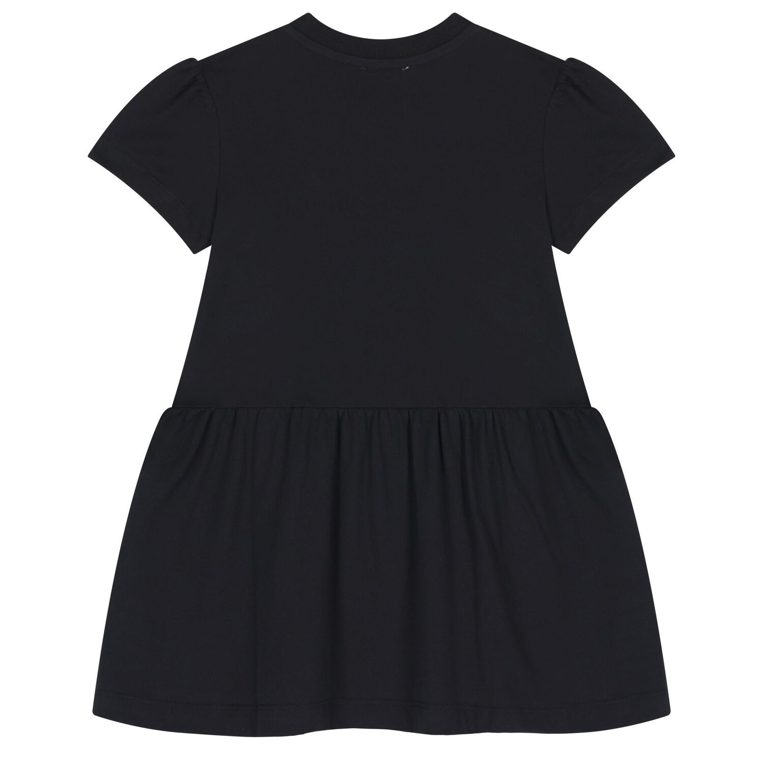 Girls Black Teddy Bear Logo Dress, 4, hi-res