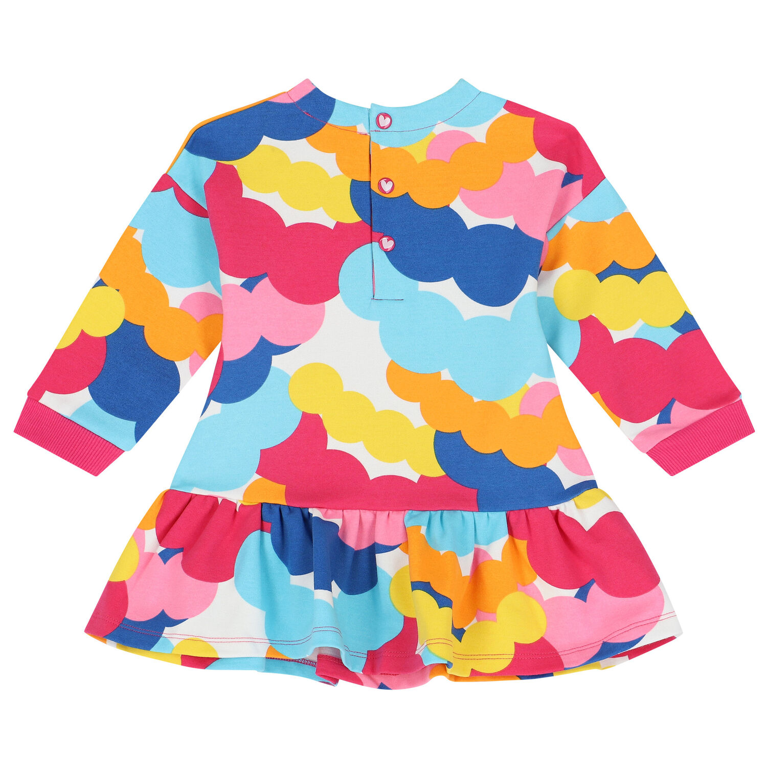 Girls Multi-Coloured Circles Dress Set, 1, hi-res