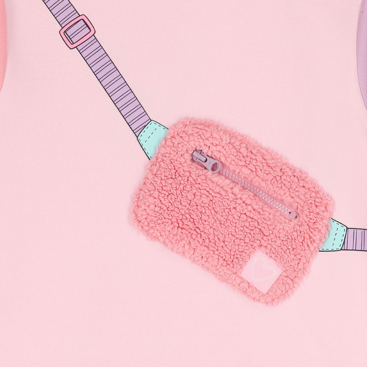 Girls Pink Bag Dress Set, 1, hi-res