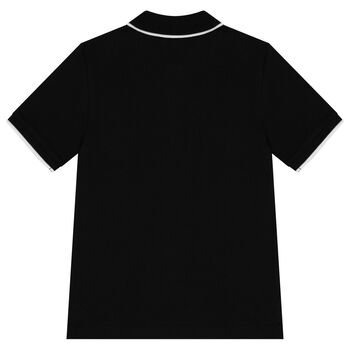 Boys Black Logo Polo Shirt