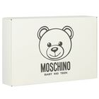 Younger Girls Ivory Teddy Bear Logo Dress, 1, hi-res