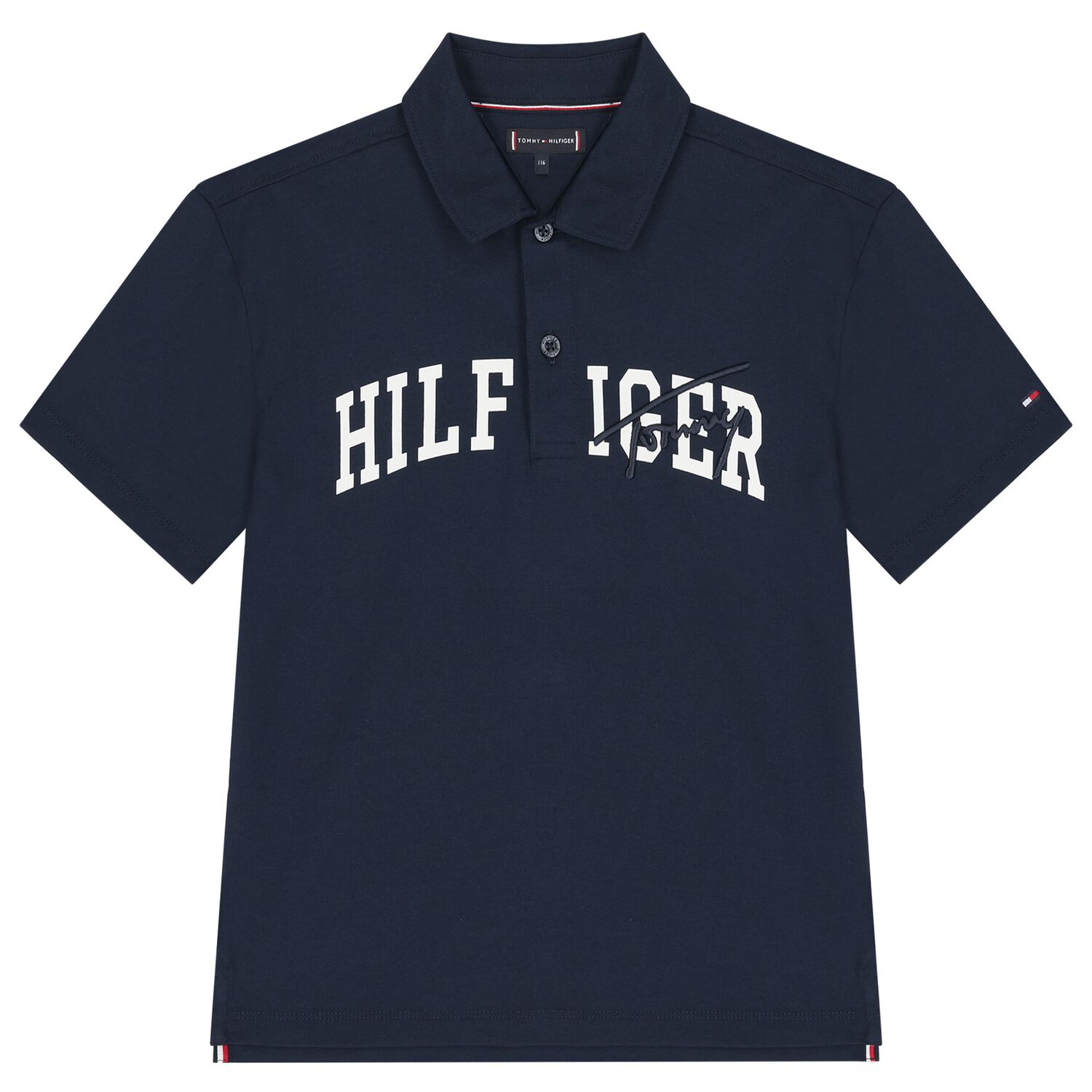 Boys Navy Blue Logo Polo Shirt, 1, hi-res image number null