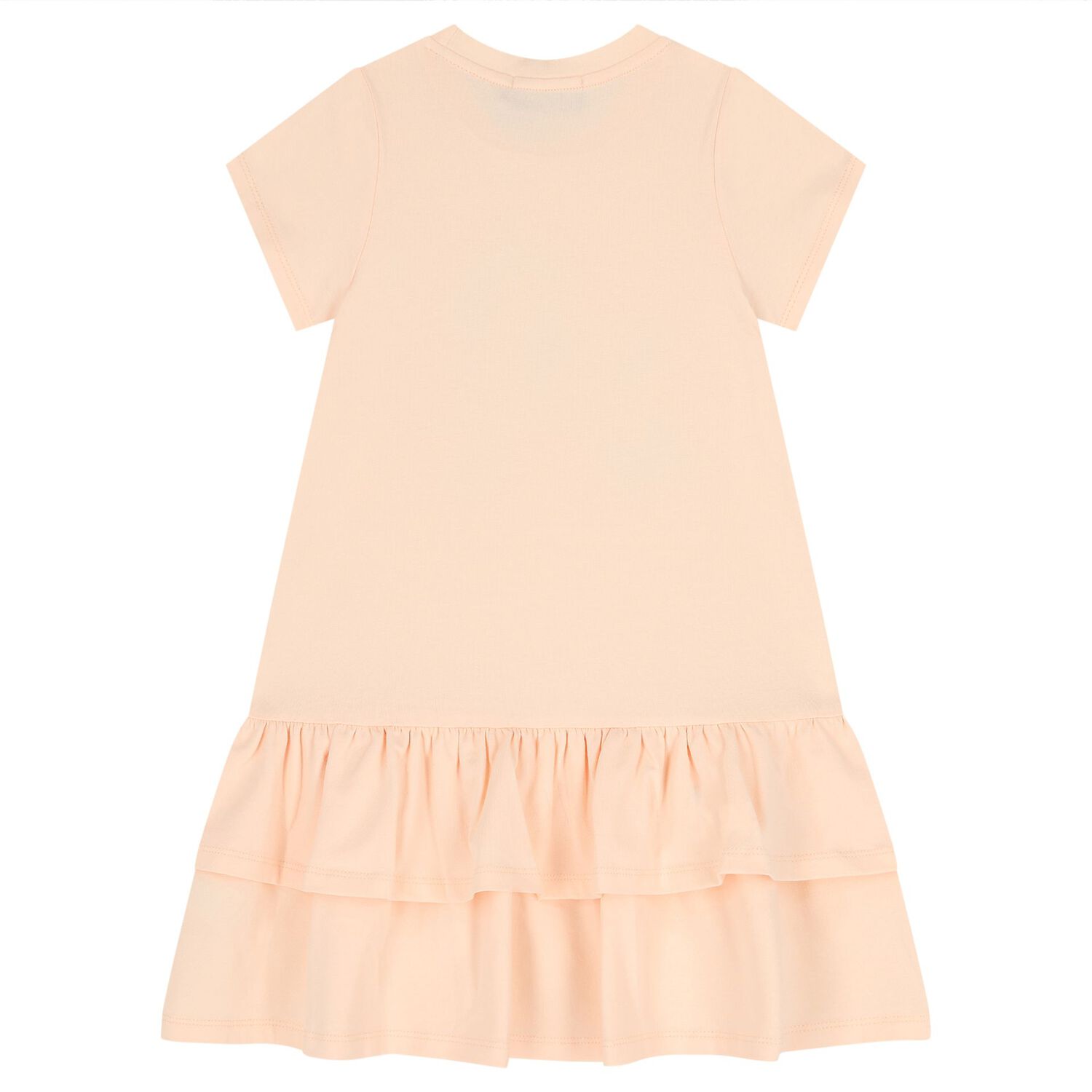 Girls Pink Butterflies Logo Dress, 2, hi-res