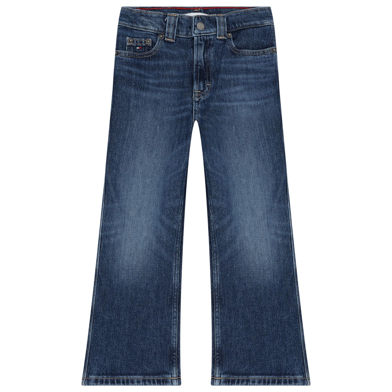 Girls Blue Logo Denim Jeans, 1, hi-res