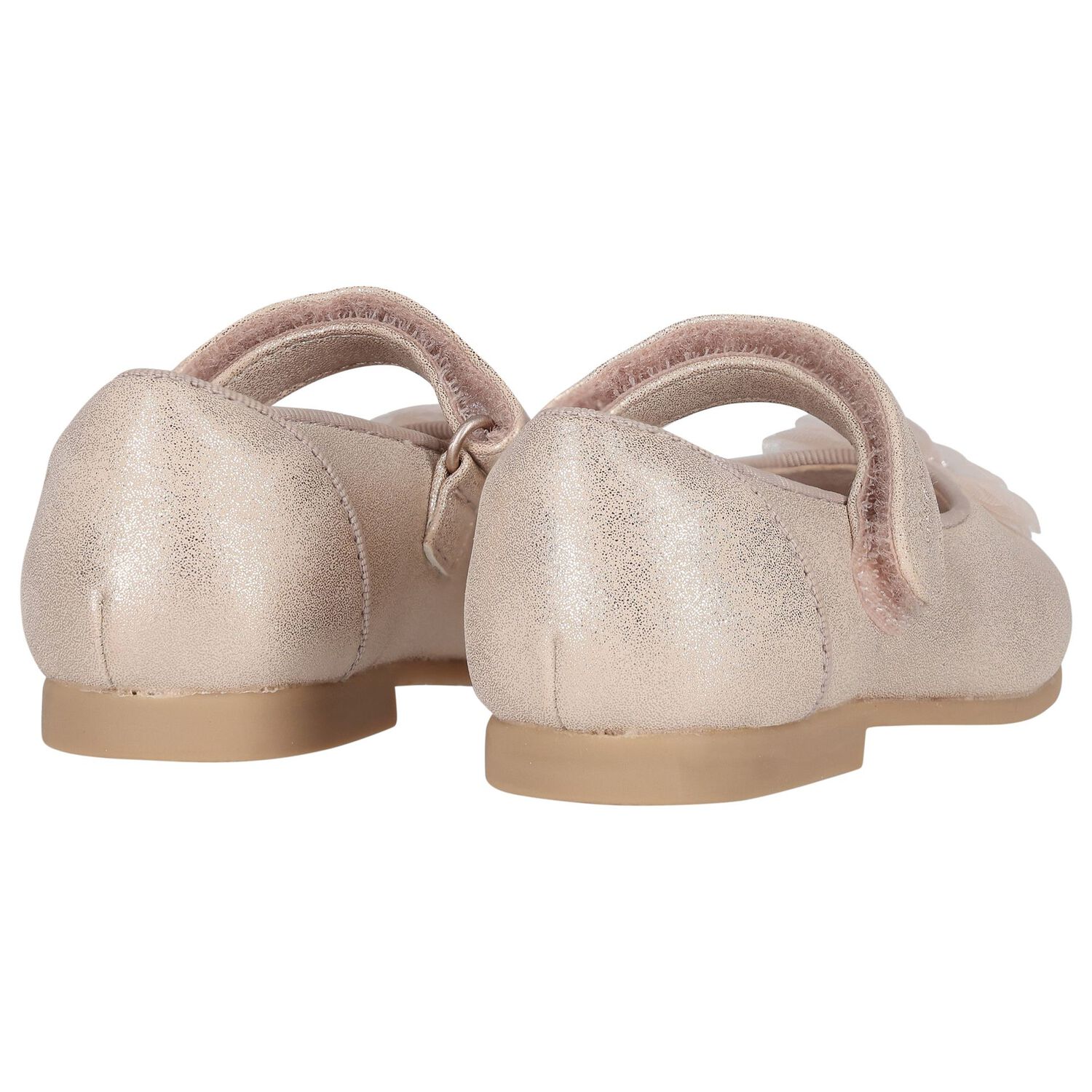 Younger Girls Rose Gold Flower Shoes, 2, hi-res image number null