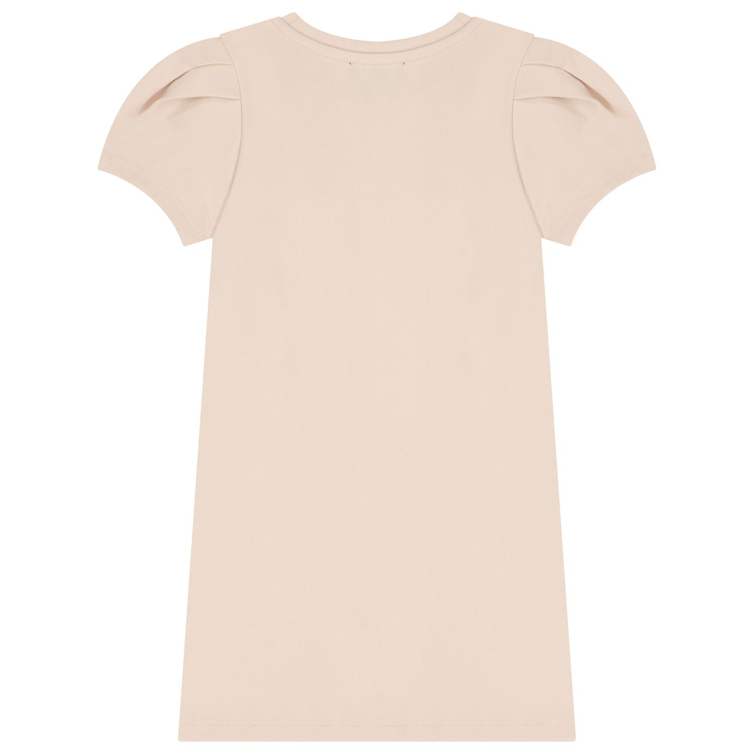 Girls Beige Logo Dress, 1, hi-res