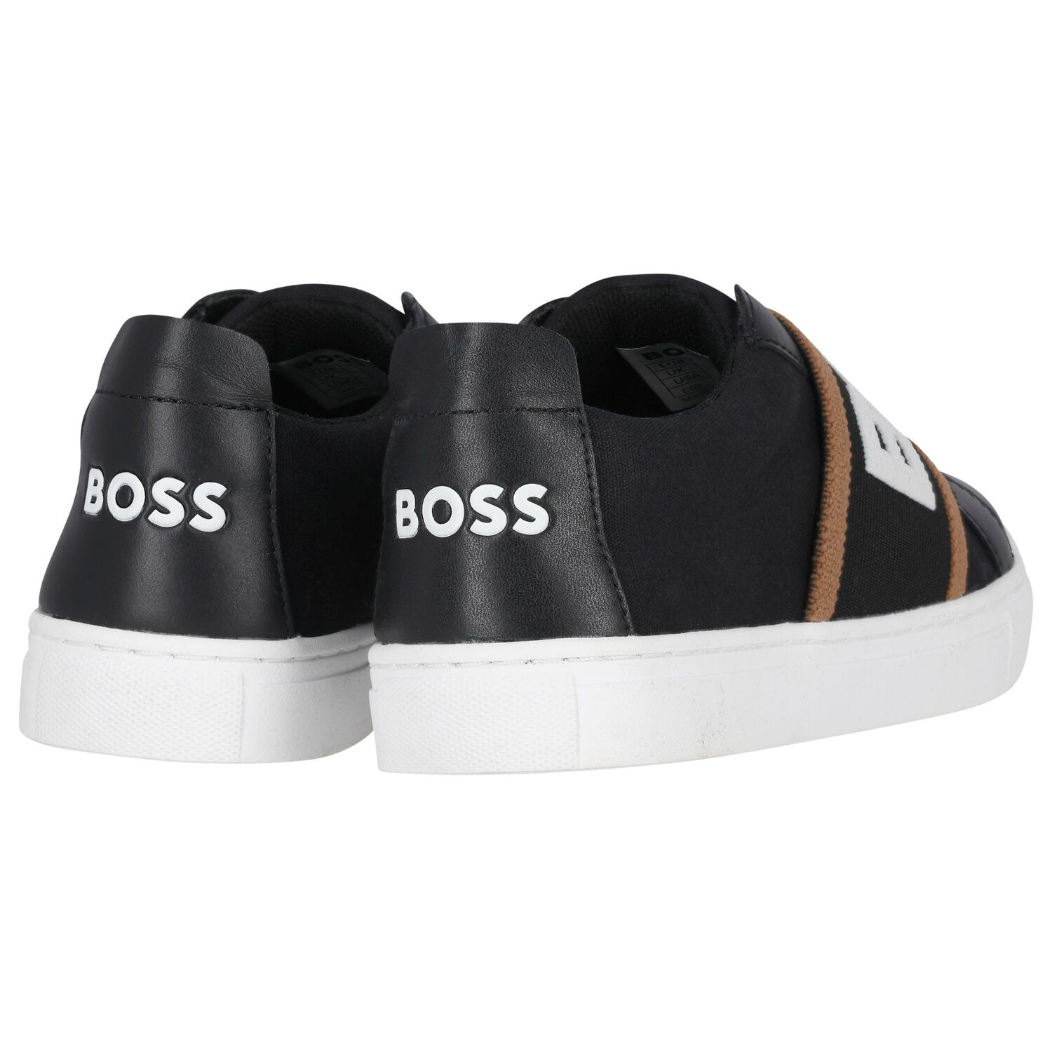 Boys Black Logo Trainers, 1, hi-res image number null