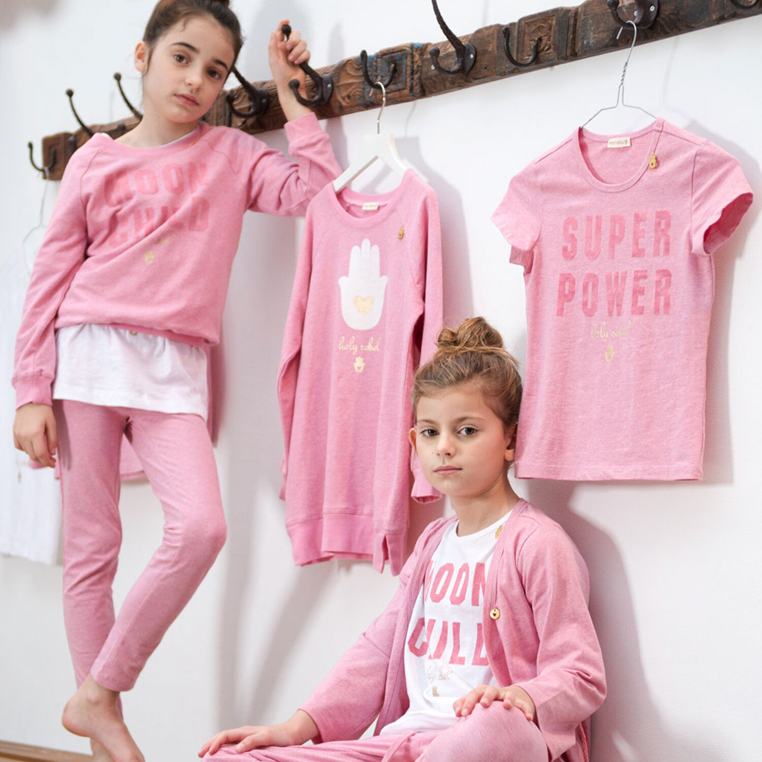 Girls Pink Jersey Joggers, 1, hi-res image number null