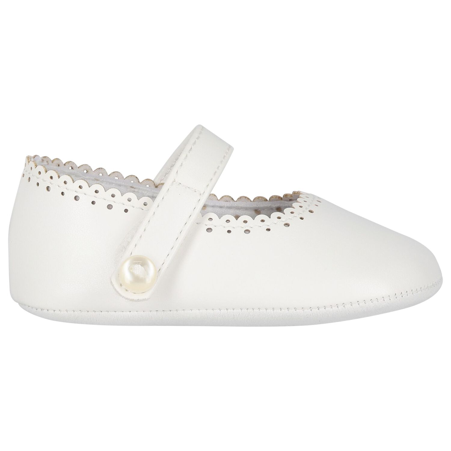 Baby Girls White Pre Walker Shoes, 2, hi-res