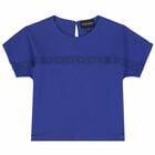 Girls Blue Logo T-Shirt, 1, hi-res
