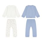 Baby Boys Ivory & Blue Toy Tracksuits ( 2-Pack ), 2, hi-res