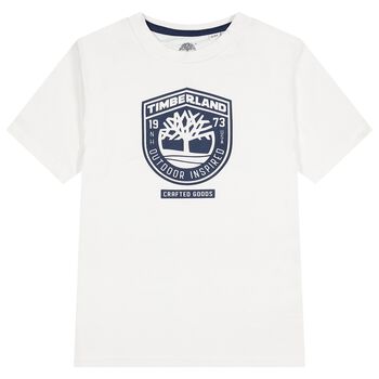 Boys White Logo T-Shirt