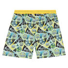 Boys Yellow, Blue & Black Swim Shorts, 1, hi-res