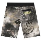 Boys Beige & Grey Logo Shorts, 2, hi-res