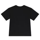 Boys Black & Neon Yellow Logo T-Shirt, 2, hi-res