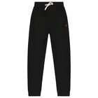 Boys Black Logo Joggers, 1, hi-res