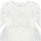 Baby Girls Ivory Swan Tutu Babygrow, 1, hi-res