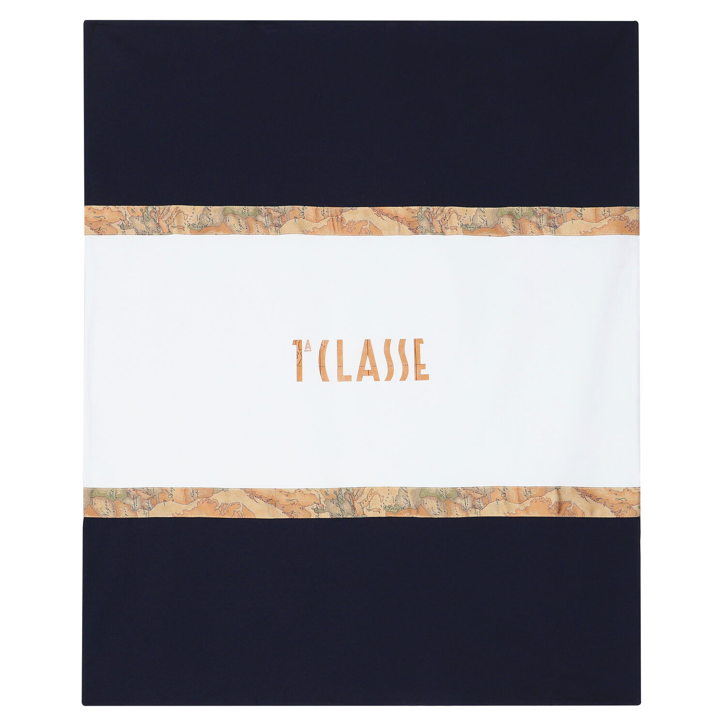 White & Navy Blue Geo Map Logo Baby Blanket, 1, hi-res