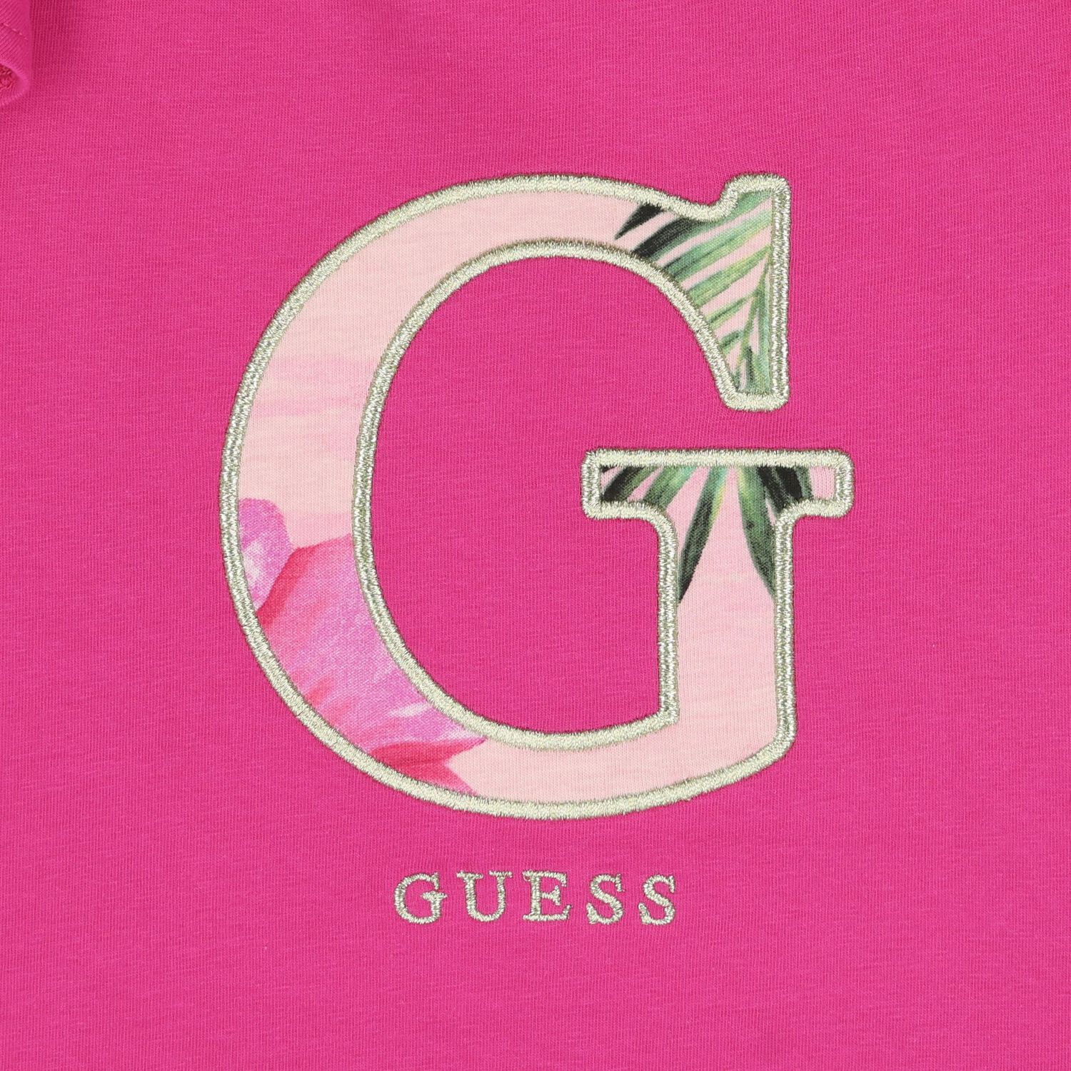 Girls Pink Floral Logo Leggings Set, 1, hi-res