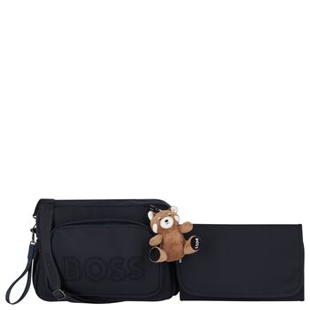Navy Blue Logo Red Panda  Baby Changing Bag