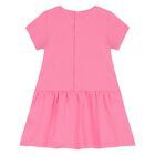 Younger Girls Pink Logo Dress, 3, hi-res