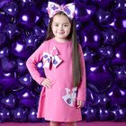 Girls Pink Logo Handbag Dress, 1, hi-res