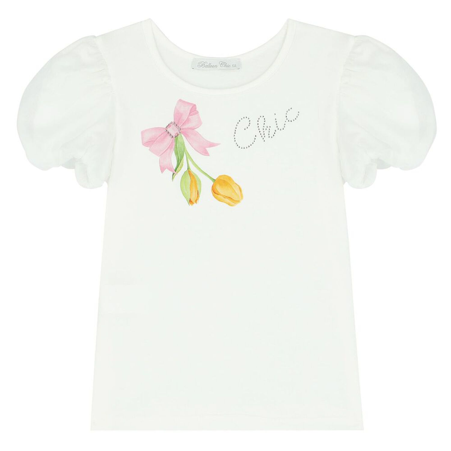 Girls White & Pink Floral Skirt Set, 1, hi-res image number null