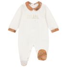 Ivory & Beige Geo Map Babygrow Gift Set , 3, hi-res