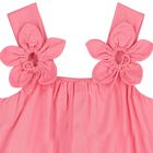 Girls Pink 3D Flower Trousers Set, 1, hi-res