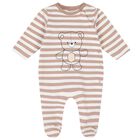 Brown & White Cotton Teddy Bear Babygrows ( 2-Pack ), 1, hi-res