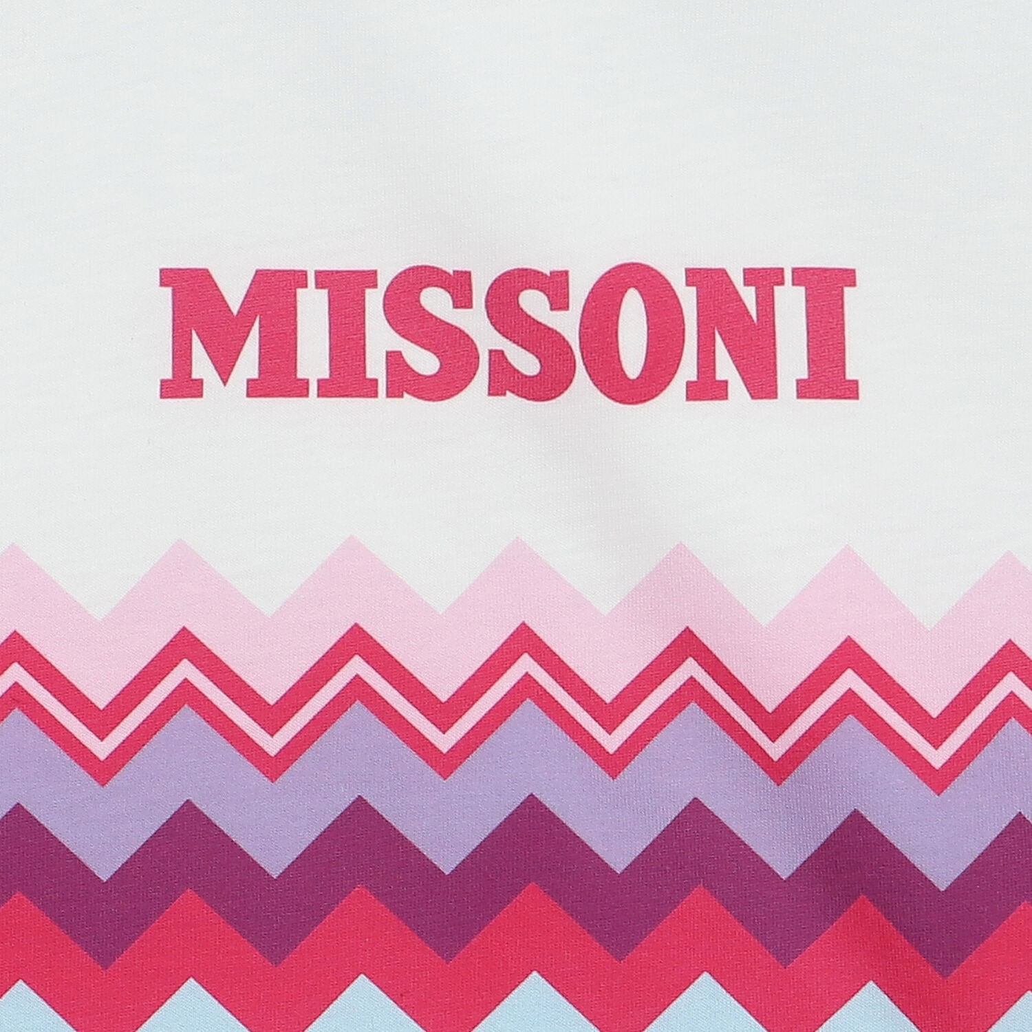 Younger Girls White Logo Zigzag T-Shirt, 1, hi-res