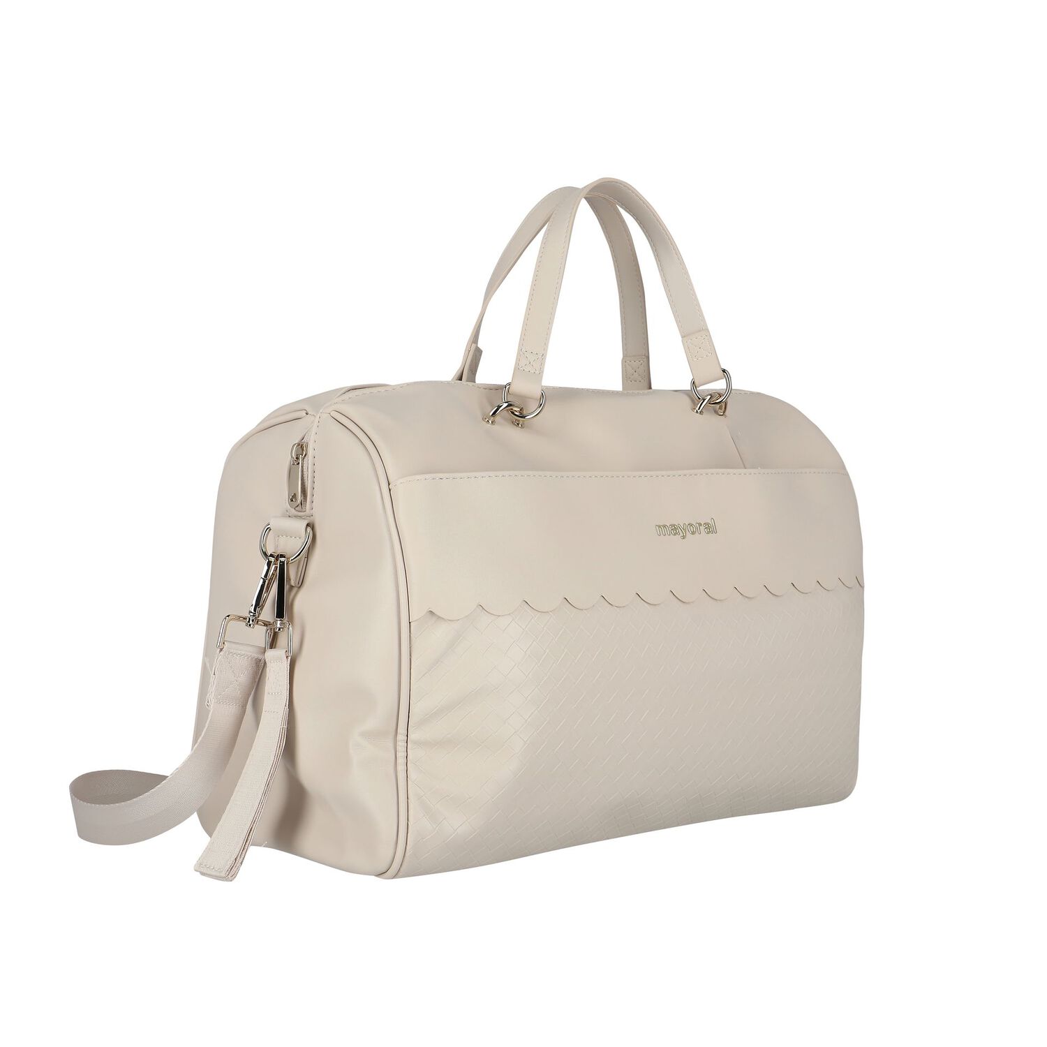 Beige Logo Baby Changing Bag, 1, hi-res