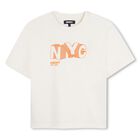Boys Ivory Logo T-Shirt, 1, hi-res