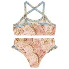 Girls Pink Floral Bikini, 1, hi-res
