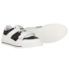 White FF Leather Trainers, 1, hi-res