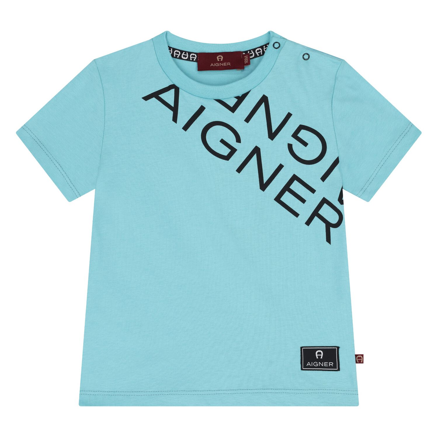 Younger Boys Blue Logo T-Shirt, 4, hi-res