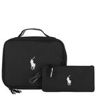 Boys Black Canvas 3 Piece Backpack ( 44cm ), 1, hi-res