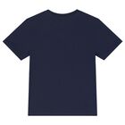 Boys Navy Blue Logo T-Shirt, 2, hi-res
