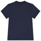 Boys White & Navy Blue Logo T-Shirts ( 3-Pack ), 1, hi-res