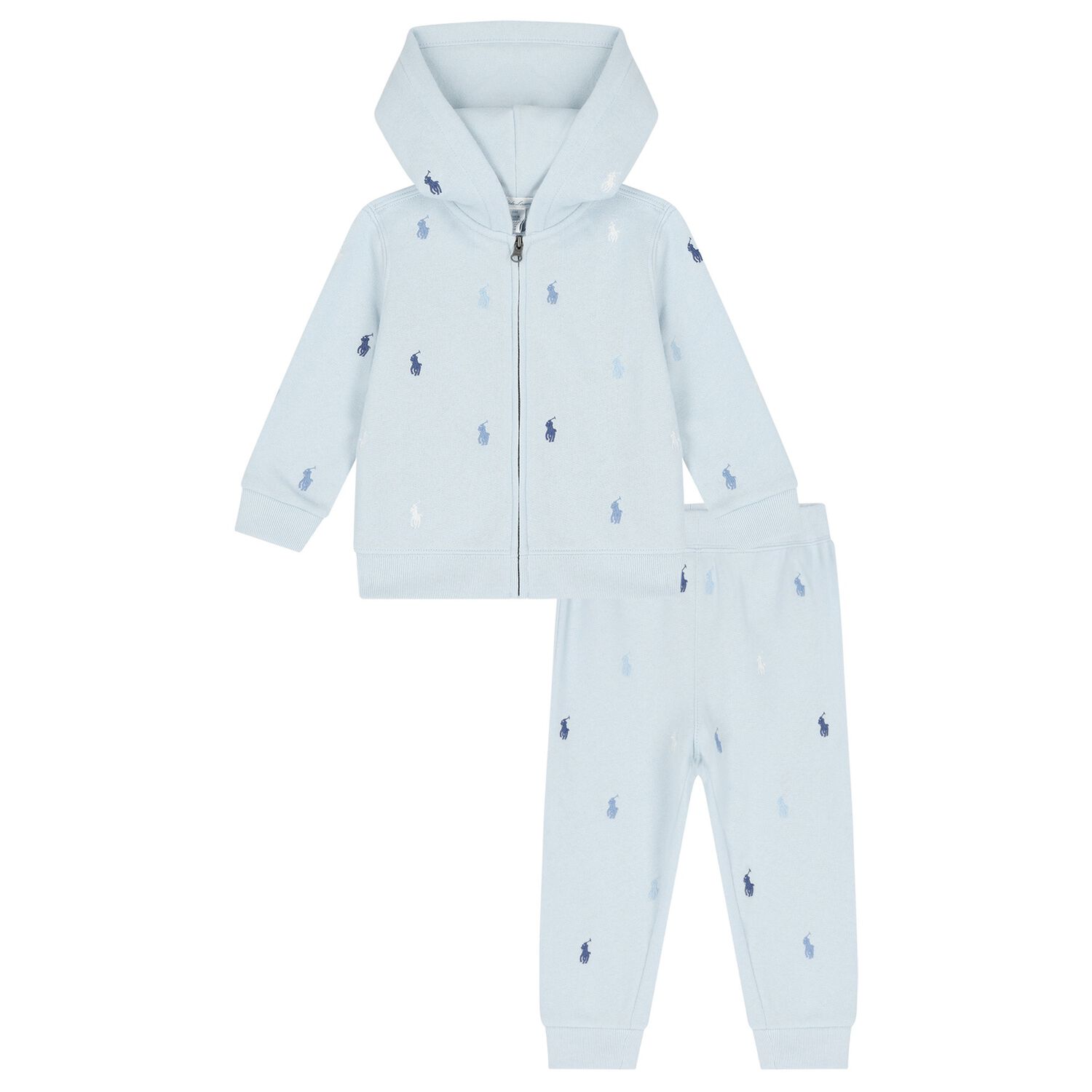 Baby Boys Blue Logo Tracksuit, 1, hi-res