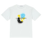 Boys White Logo T-Shirt, 1, hi-res