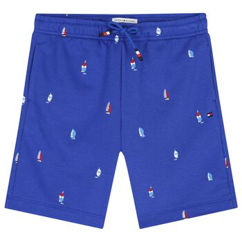 Boys Blue Sailboat Shorts