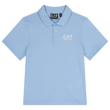 Boys Blue Logo Polo Shirt