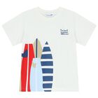 Boys White & Red Shorts Set, 2, hi-res