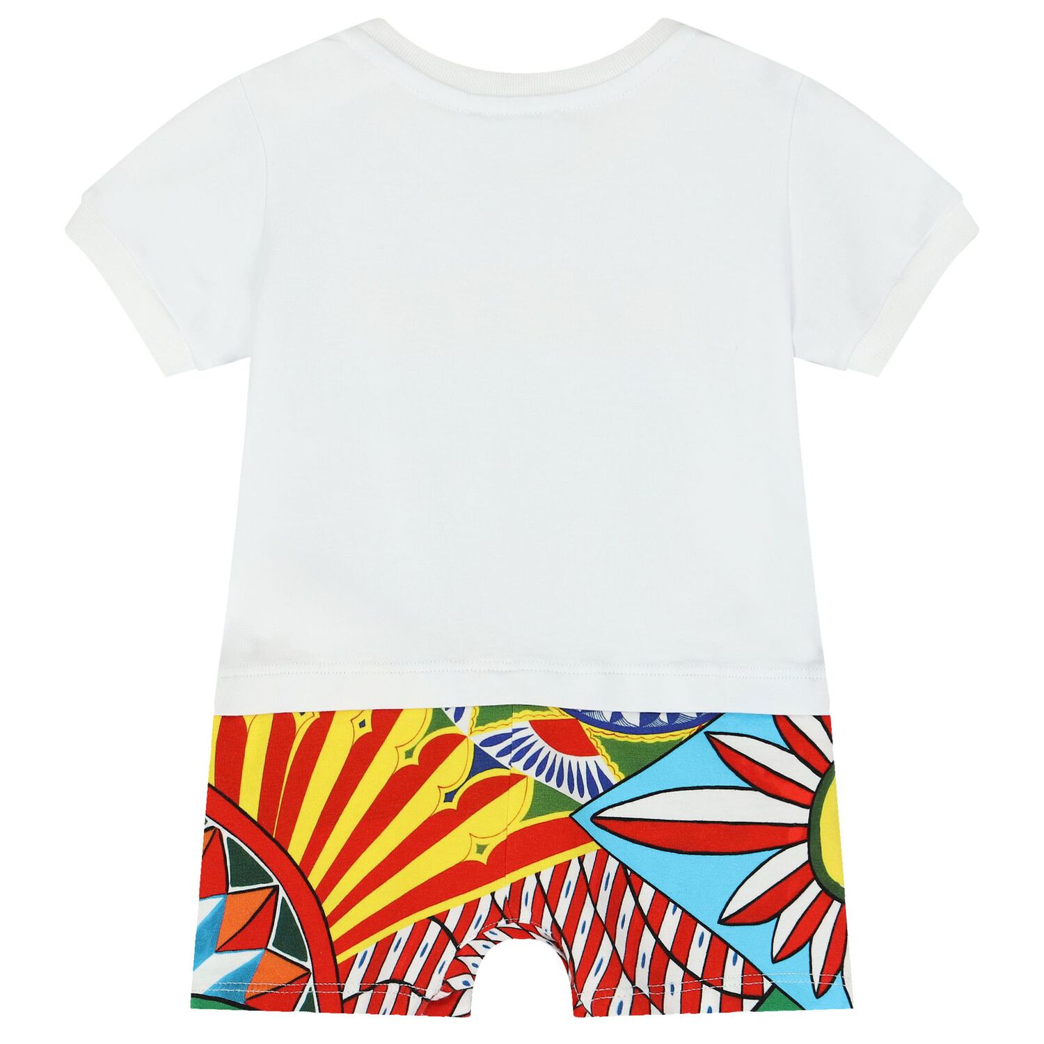 Baby Boys White Logo Romper, 1, hi-res image number null
