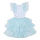 Girls Blue Unicorn Tulle Dress, 1, hi-res
