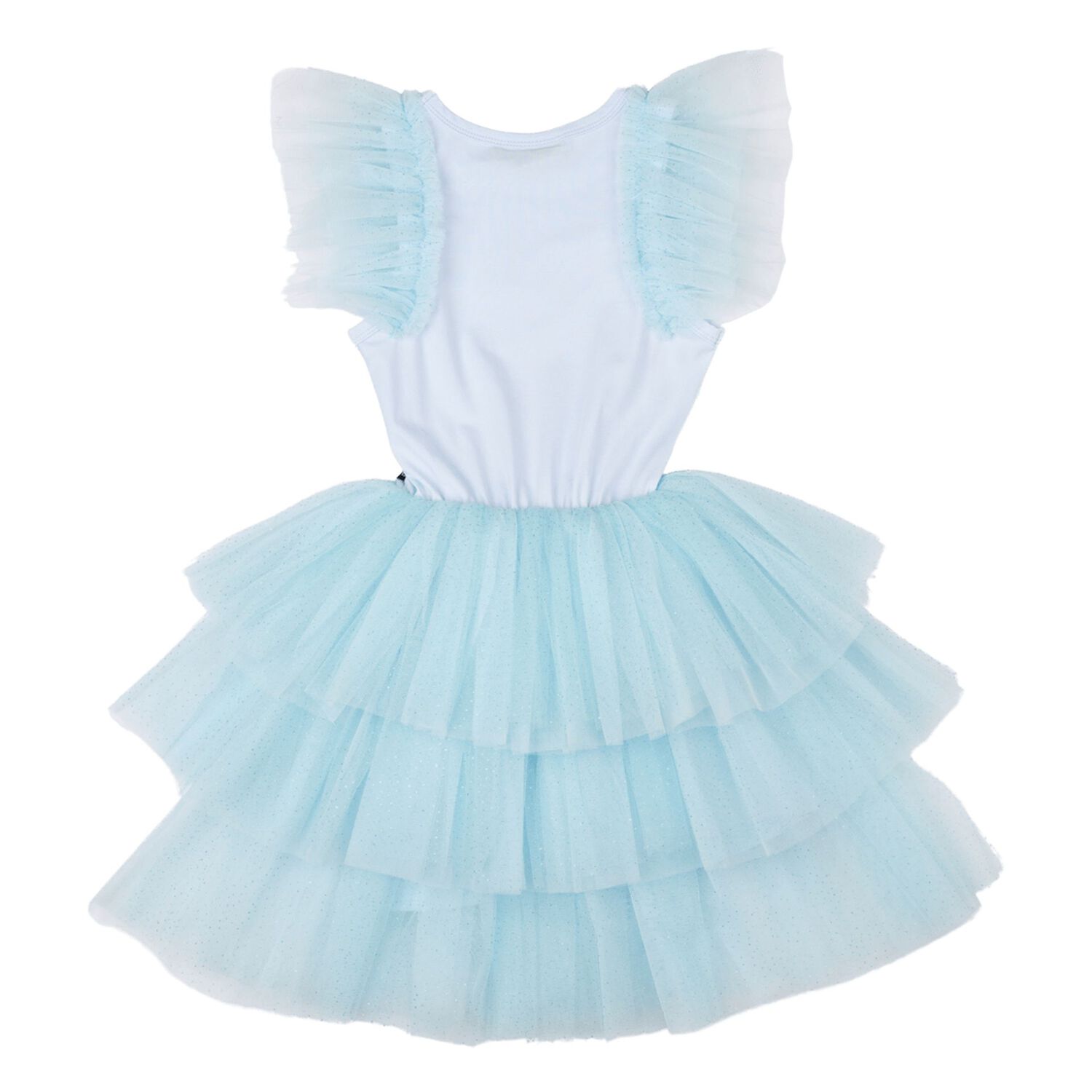 Girls Blue Unicorn Tulle Dress, 1, hi-res image number null